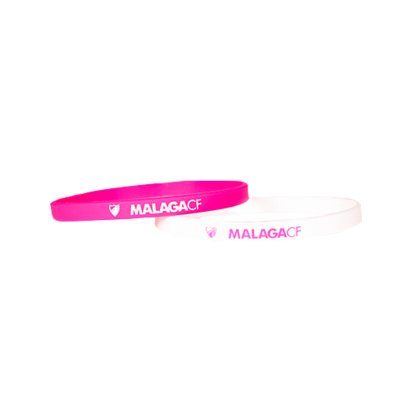 PACK 2 PULSERAS SILICONA ROSA/BLANCA